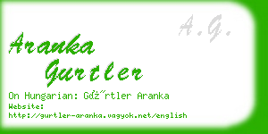 aranka gurtler business card